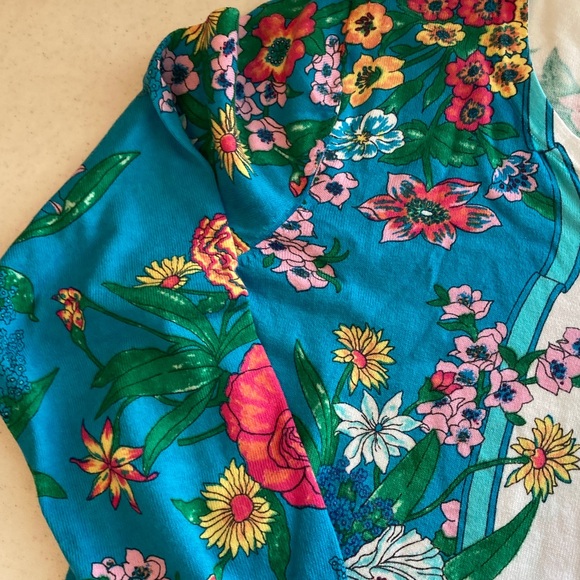 Talbots Blue Floral Lightweight Cardigan - Picture 4 of 7